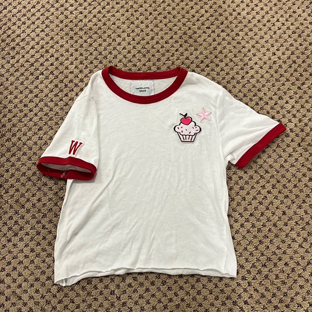 Unemployed denim, customized varsity tee